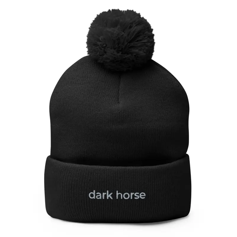 dark horse pom pom knit cap