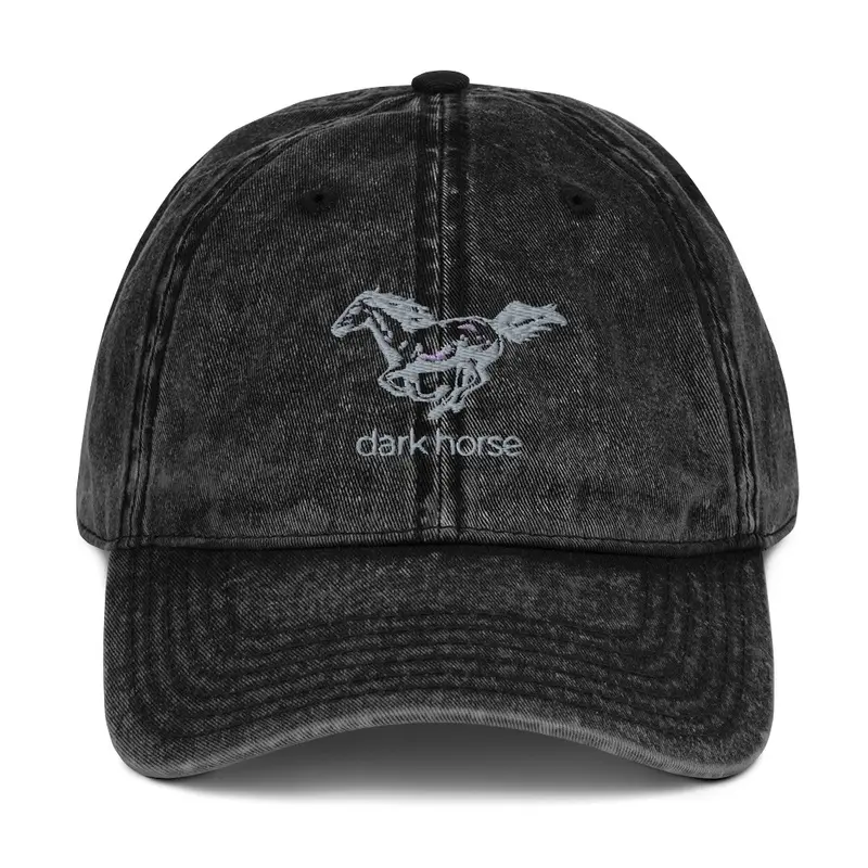 Dark horse black vintage hat